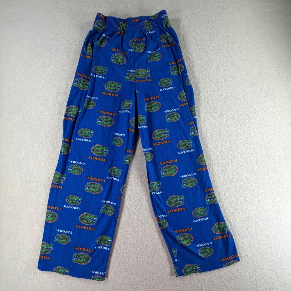 Florida Gators Gen2 Pajama Pants Kids Size 8 Blue Fleece All Over Print NCAA PJs